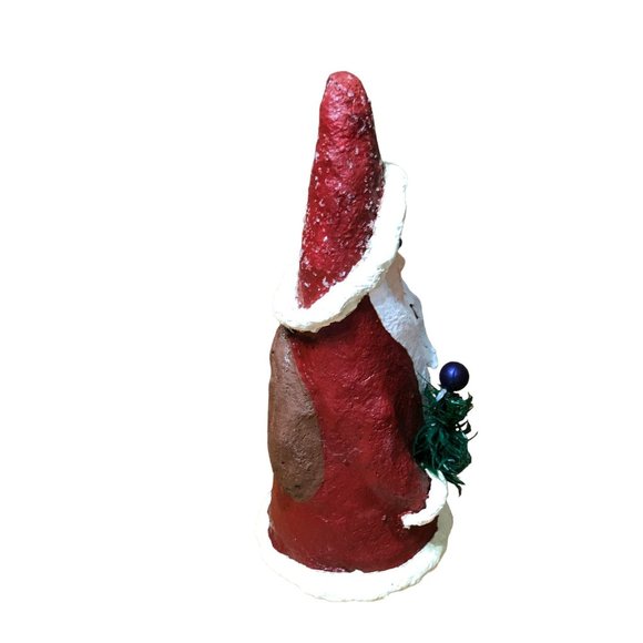 Paper Mache Santa Father Christmas Decoration Holiday Figurine 2007 R Gillum 10" - Picture 11 of 16